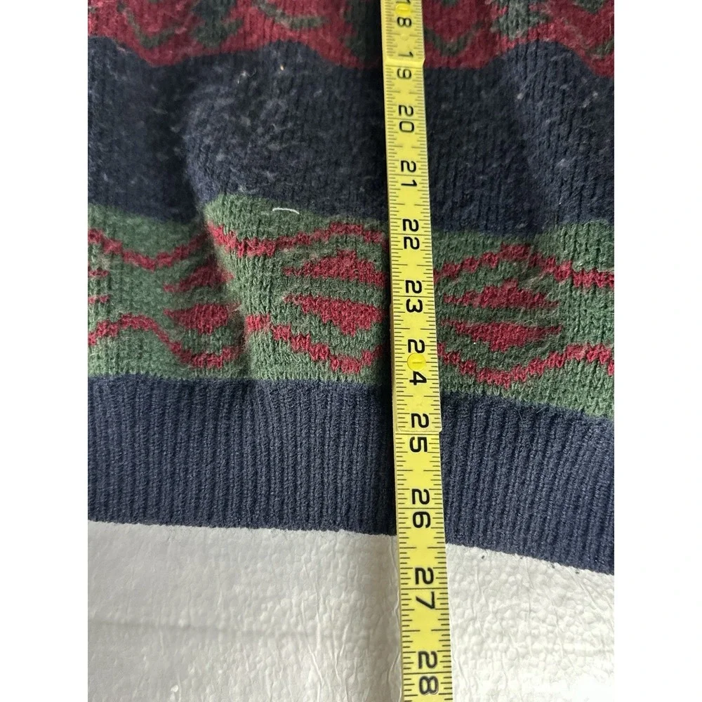 Vintage Aspetuck Trading Co Wool Blend Sweater Mens Large Nordic Grandpa Knit US